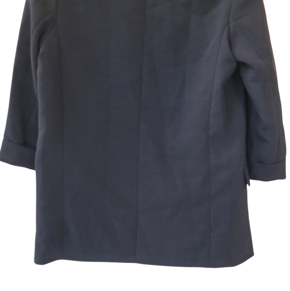 ALPHA & OMEGA Outerwear Black Open Front 3/4 Sleeve Blazer Jacket Size M - Picture 15 of 16